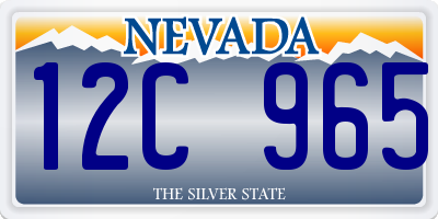 NV license plate 12C965