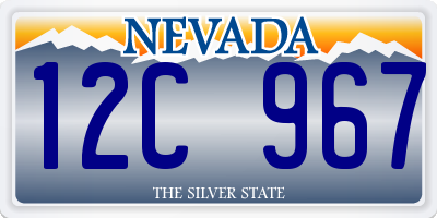 NV license plate 12C967