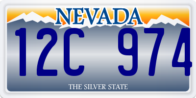 NV license plate 12C974