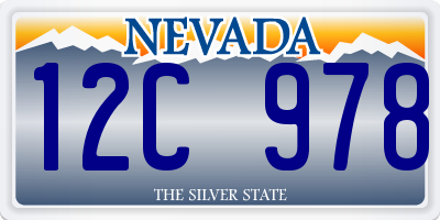 NV license plate 12C978