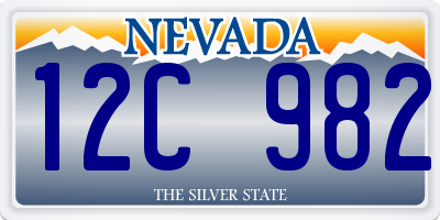 NV license plate 12C982