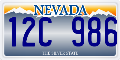 NV license plate 12C986