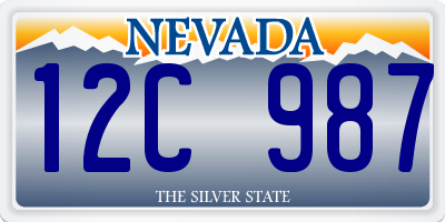 NV license plate 12C987