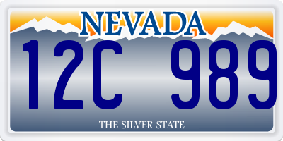 NV license plate 12C989