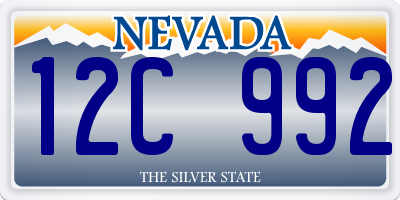 NV license plate 12C992