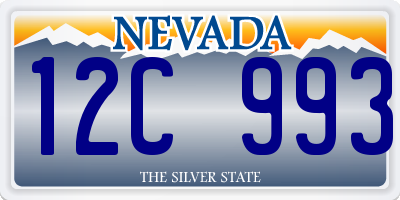 NV license plate 12C993