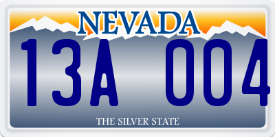 NV license plate 13A004