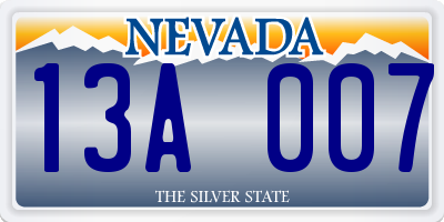 NV license plate 13A007