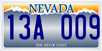 NV license plate 13A009