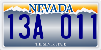 NV license plate 13A011