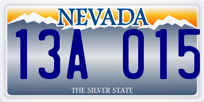 NV license plate 13A015