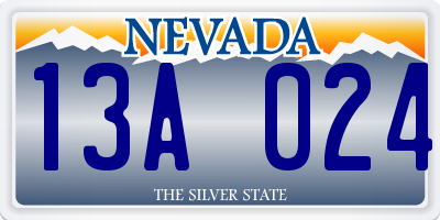 NV license plate 13A024