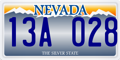 NV license plate 13A028