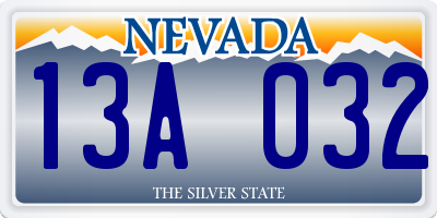 NV license plate 13A032