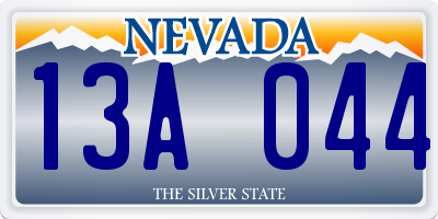 NV license plate 13A044