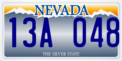 NV license plate 13A048