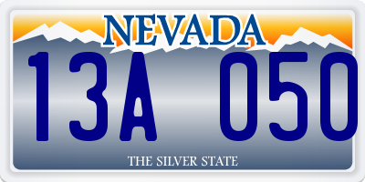 NV license plate 13A050