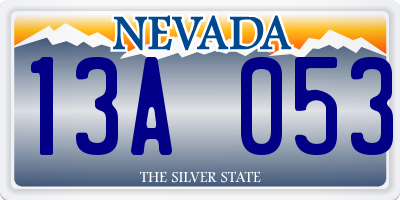 NV license plate 13A053