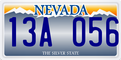 NV license plate 13A056