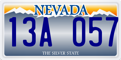 NV license plate 13A057