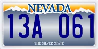 NV license plate 13A061