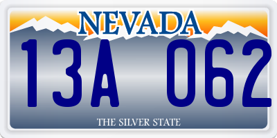 NV license plate 13A062