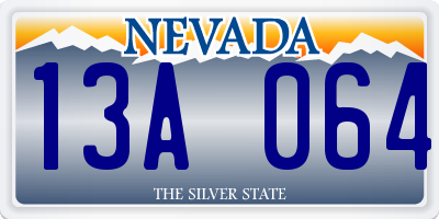 NV license plate 13A064