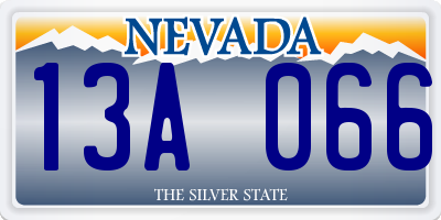 NV license plate 13A066