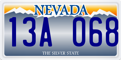 NV license plate 13A068