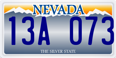 NV license plate 13A073