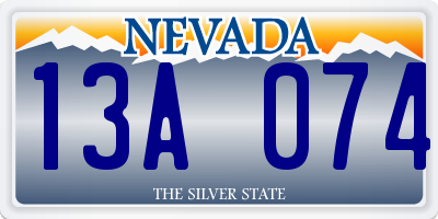 NV license plate 13A074