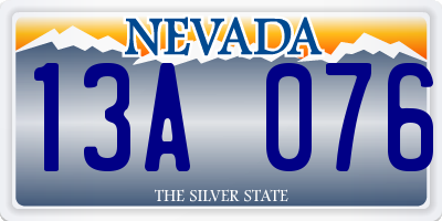 NV license plate 13A076