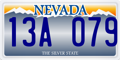 NV license plate 13A079