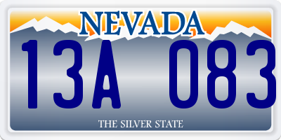 NV license plate 13A083