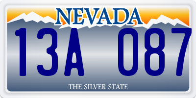 NV license plate 13A087