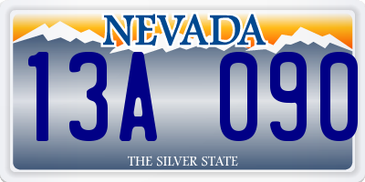 NV license plate 13A090
