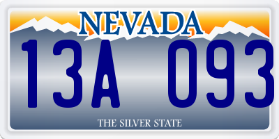 NV license plate 13A093