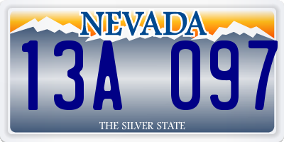 NV license plate 13A097