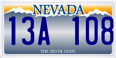 NV license plate 13A108