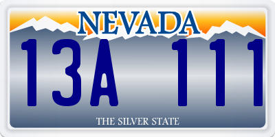 NV license plate 13A111