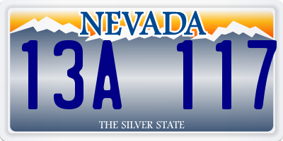 NV license plate 13A117