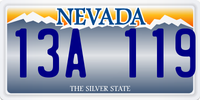 NV license plate 13A119