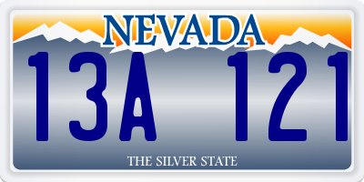 NV license plate 13A121