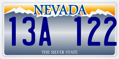 NV license plate 13A122