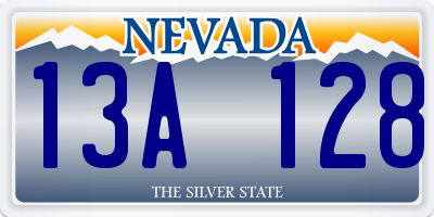 NV license plate 13A128