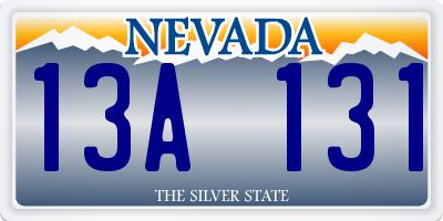 NV license plate 13A131