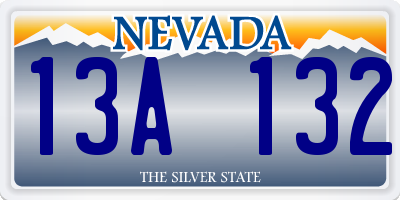 NV license plate 13A132