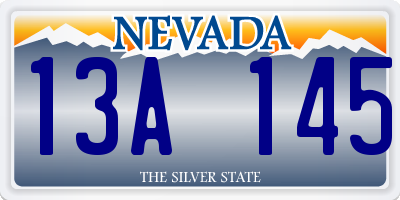 NV license plate 13A145