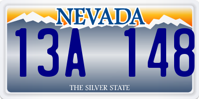 NV license plate 13A148