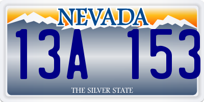 NV license plate 13A153